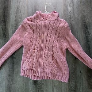 Large Pink Maurice’s Zip up sweater